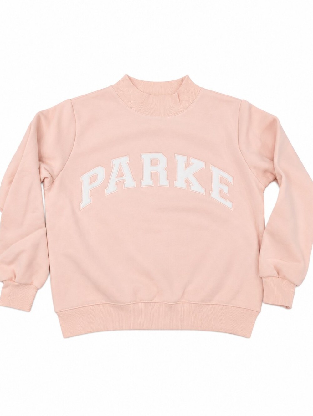 PARKE Varsity Mockneck Fleece In Rose Nwt